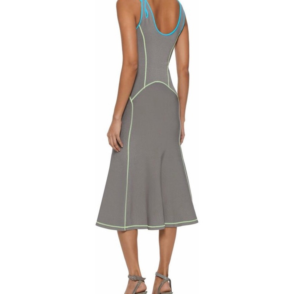 ❌SOLD❌ALEXANDER WANG Gray Midi Cutout Flared Dress - Picture 2 of 8